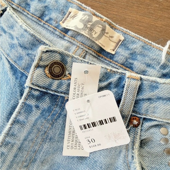 Free People We The Free Patchwork Flare Jeans Womens 30 Blue NWT - Picture 2 of 7